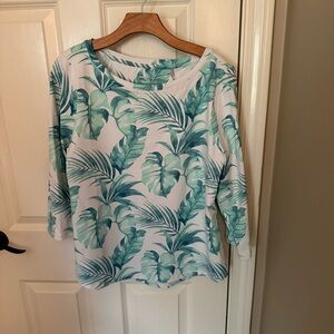 Tommy Bahama Green Leaf Print Women's Top